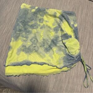 Tie-Dye Skirt in Yellow and Gray